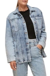 WHISTLES ACID WASH DENIM OVERSHIRT,31735