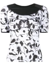 Off-white Abstract-print Performance T-shirt In White