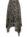 ISABEL MARANT ÉTOILE FLORAL ASYMMETRIC SKIRT