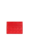 BOTTEGA VENETA INTRECCIATO WEAVE LEATHER CARD HOLDER