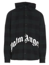 PALM ANGELS PALM ANGELS LOGO CHECKED HOODED JACKET
