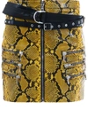Ben Taverniti Unravel Project Yellow Python Leather Skirt In Yellow