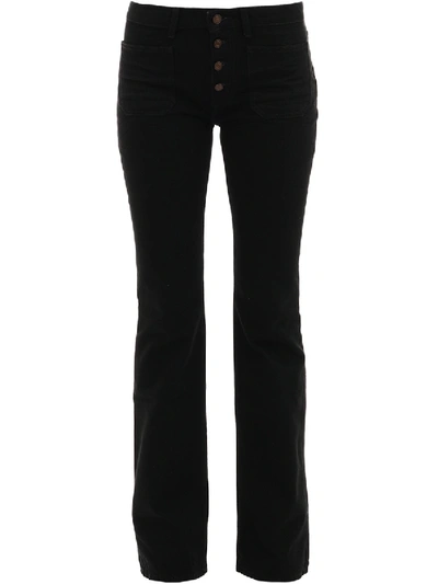 Saint Laurent Jeans Nero Con Tasche In Black