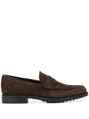 TOD'S SUEDE MOCCASIN BROWN,31627795