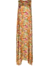 Plan C Floral Print Maxi Dress In Printed