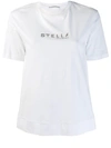 STELLA MCCARTNEY T-SHIRT LOGO WHITE,33119616