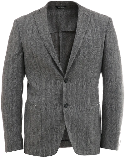 TONELLO GRAY WOOL JACKET,33280430