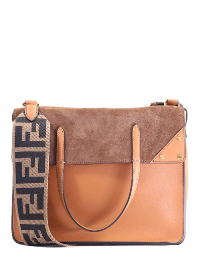 Fendi Big Flip Bag In Beige