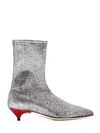 GIA COUTURE ANKLE BOOT SILVER STRETCH,34641676