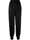 SAINT LAURENT LAMÈ KNITTED TROUSERS,35172318