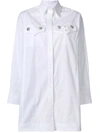 Calvin Klein 205w39nyc Oversized Shirt With Silver Buttons In White