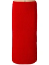 Calvin Klein 205w39nyc Rib-knit Midi Skirt In Red