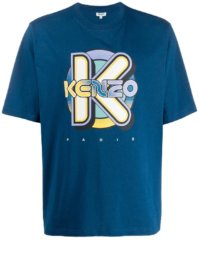 Kenzo T-shirt Wetsuit Oversize In Blue