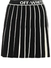 Off-white Contrasting Pleated Skirt In Black