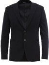 TONELLO BLACK WOOL JACKET,38036836