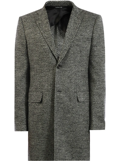 Tonello Gray Wool Coat In Grey