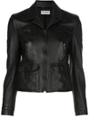 SAINT LAURENT SHORT LEATHER JACKET,38749633