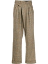 R13 CHECK WOOL TROUSERS,39889334