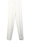 OFF-WHITE WHITE TROUSERS,6821512