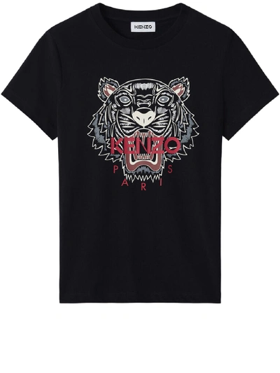 Kenzo 黑色 Tiger T 恤 In Black