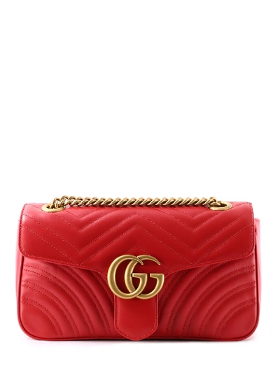 Gucci Gg Marmont Bag Small In Red