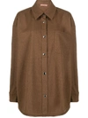 ACNE STUDIOS OVERSIZED BUTTONED FLANNEL OVERSHIRT