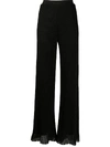 M MISSONI FLARED RIBBED LUREX TROUSERS