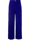 Forte Forte Corduroy Cropped Trousers In Blue