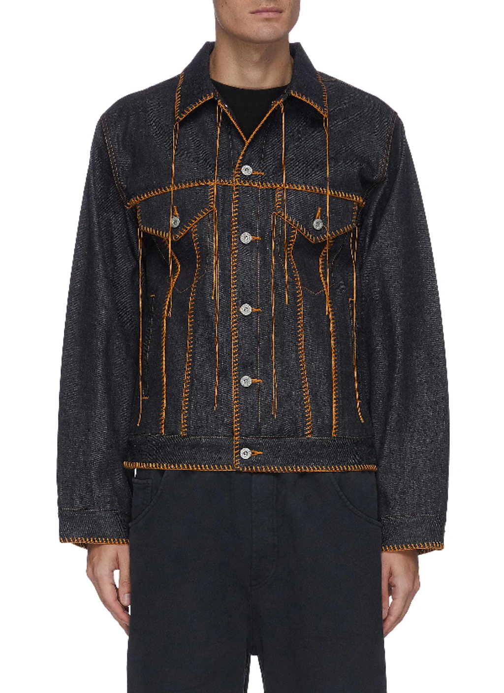 Doublet Big Stitch Denim Jacket In Blue | ModeSens
