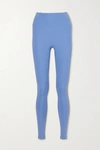 Girlfriend Collective High Rise Full Length Recycled Compression Leggings Periwinkle In Light Blue