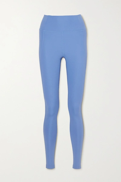 Girlfriend Collective High Rise Full Length Recycled Compression Leggings Periwinkle In Blue