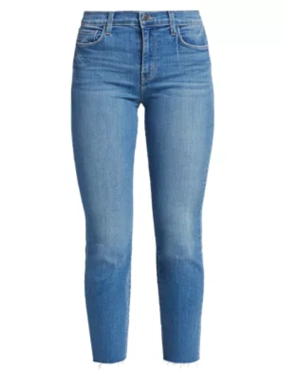 L Agence Sada High-rise Crop Slim Straight Jeans In Dover