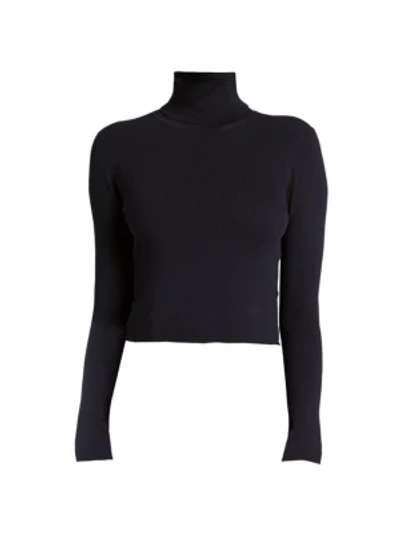 A.l.c Eberly Turtle-neck Top In Midnight