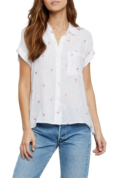 Rails Whitney Print Shirt In Fuchsia Flamingos