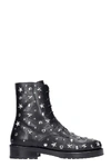 RED VALENTINO COMBAT BOOTS IN BLACK LEATHER,11444029