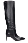 PARIS TEXAS HIGH HEELS BOOTS IN BLACK LEATHER,11444028