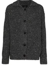 ALANUI SPECKLED FANCY RIBBED CARDIGAN