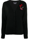 BOUTIQUE MOSCHINO BOW APPLIQUÉ CARDIGAN