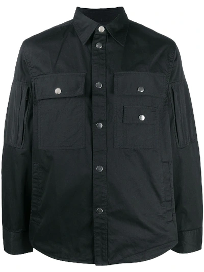 Diesel Press Stud Shirt In Black