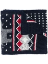 THOM BROWNE FAIR ISLE SCARF