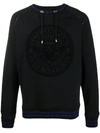 BALMAIN DRAWSTRING NECK COTTON JUMPER