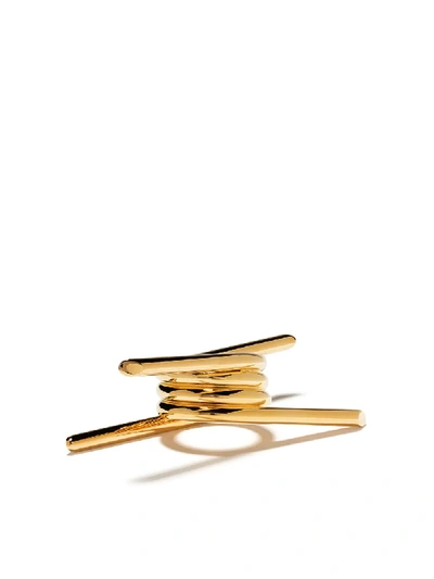 Ambush Barbwire Coil Ring In Gold