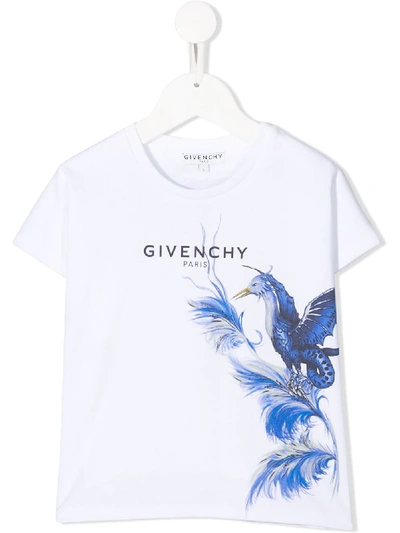 Givenchy Kids' Bird Print T-shirt In White