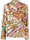 MOSCHINO CHAIN-PRINT SILK SHIRT