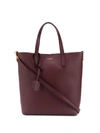 Saint Laurent Burgundy Toy North/south Shopping Tote In Red