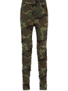 R13 SKYWALKER CAMOUFLAGE DISTRESSED JEANS