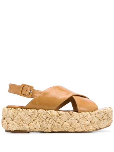 Paloma Barceló Arialory Platform Sandals In Brown