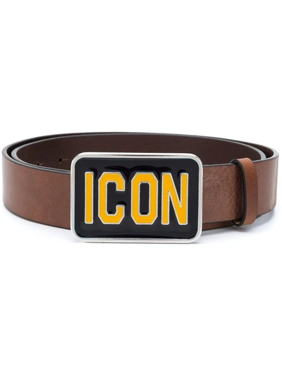 Dsquared2 Icon Logo腰带 In Brown