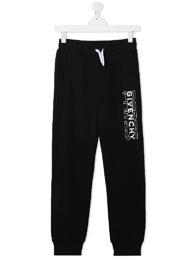 Givenchy Teen Logo Track Trousers In Black