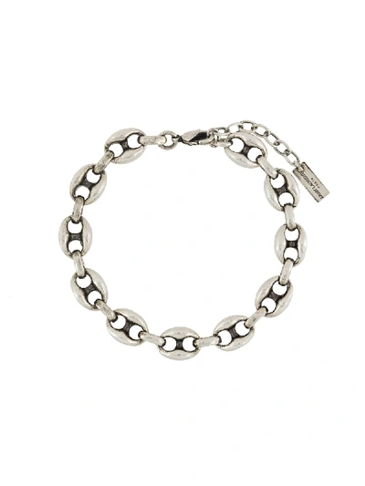 Saint Laurent Chain-link Metal Bracelet In Silver